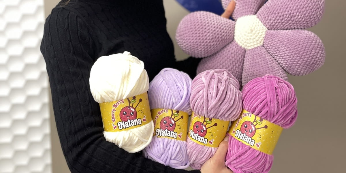Žinylková příze Natana Cherry Berry