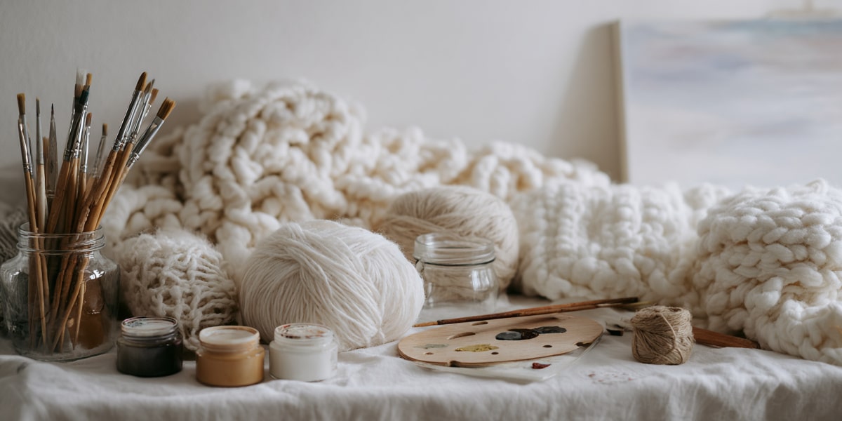 Barva roku 2026 Cloud Dancer v háčkování a pletení