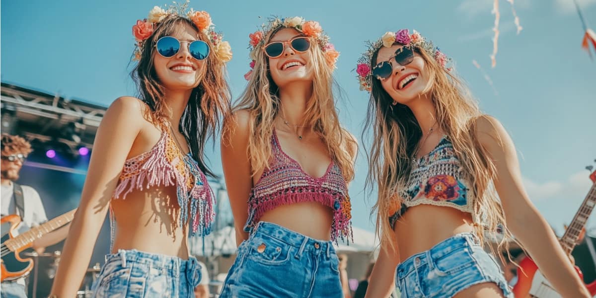 Háčkovaný outfit na festival Háčkovaný outfit na festival