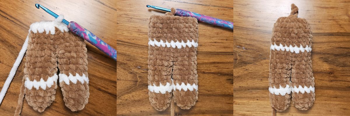 Háčkovaný perníček z příze Natana – vánoční ozdoba TĚLO