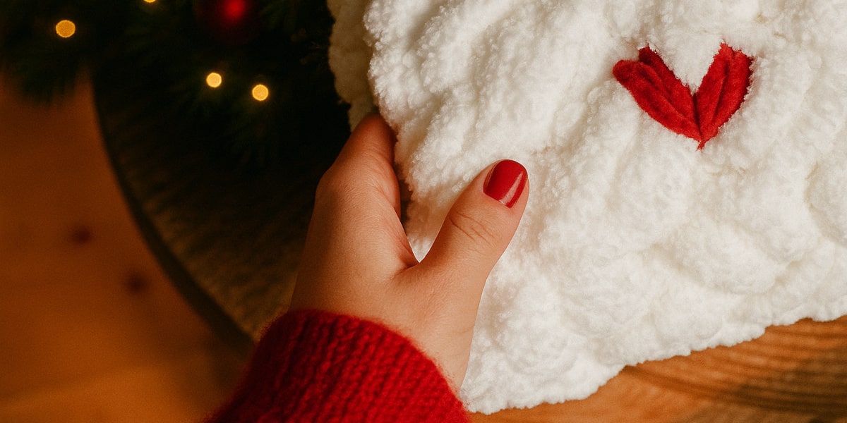 Chunky deka se srdíčky