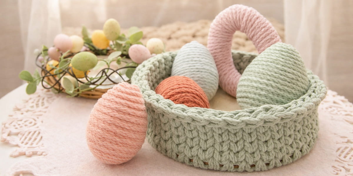 Velikonoční vajíčka omotaná provázkem – tvoření s dětmi