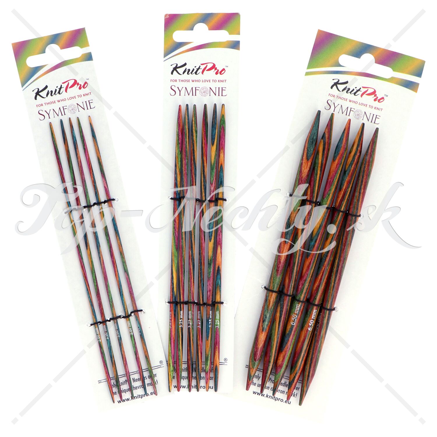 KnitPro Symfonie Nadelspiele 20 Cm, 5,5 Mm – 5-teiliges Set Aus Buntem Birkenholz | Für Socken, Mützen & Schals
