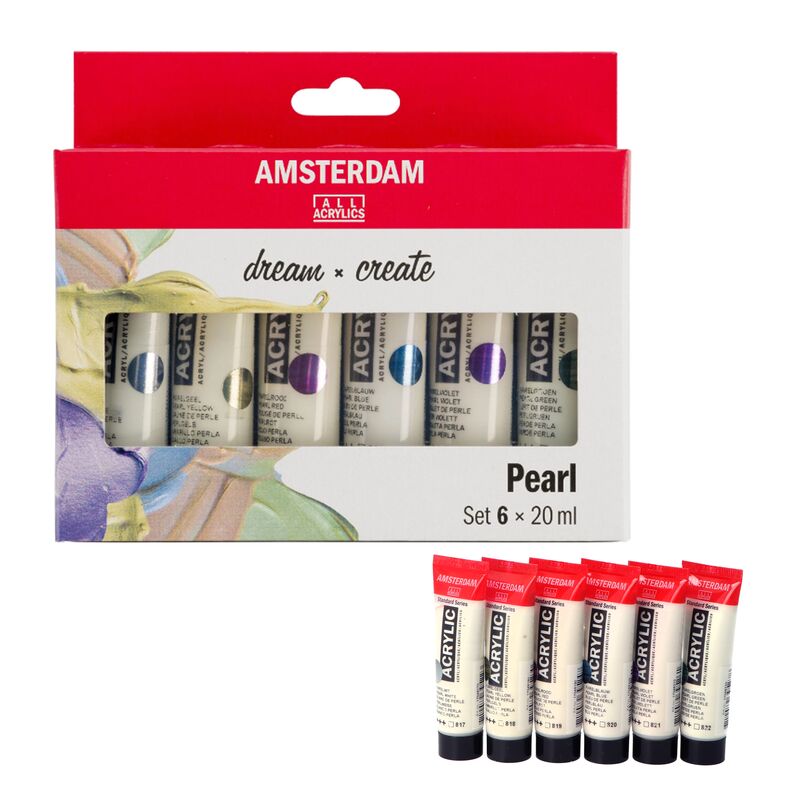 Amsterdam Akrylové barvy perleťové 6 x 20 ml