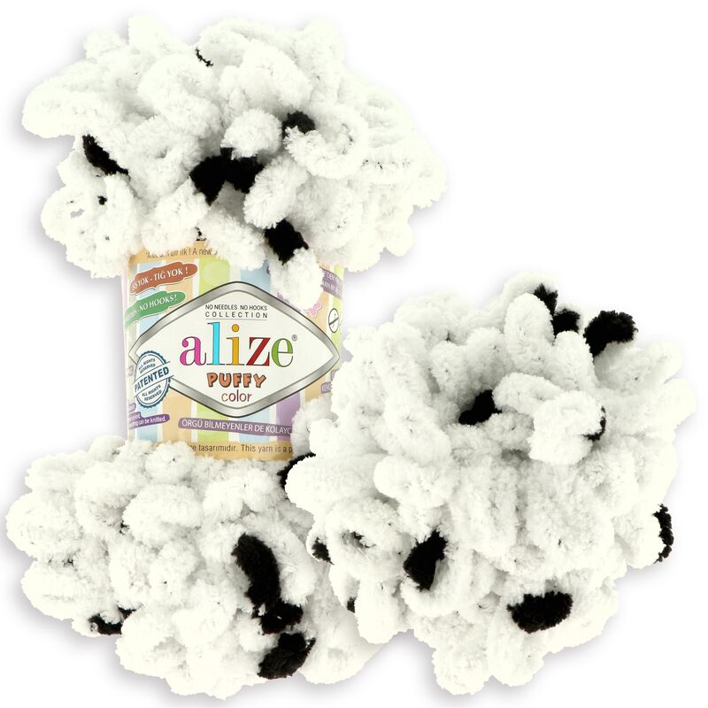 Alize Puffy Color 6052 - 5 Gomitoli Di Lana Senza Ago, 100g L'uno, Microfibra Morbida Per Coperte E Accessori Bambini