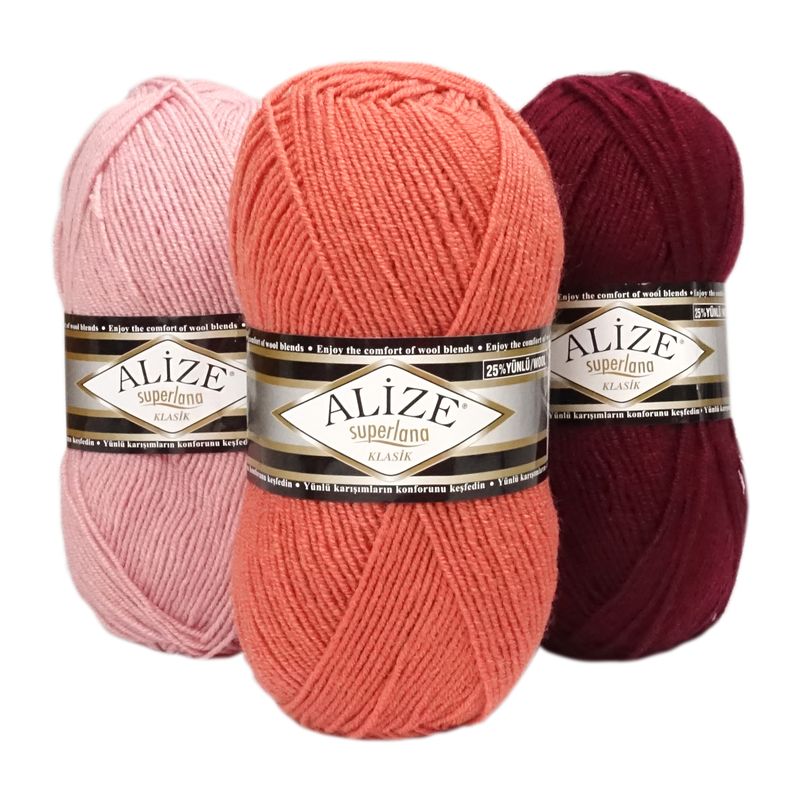 Alize SuperLana Classic – 4 Matasse Colore Visone (541) Lana E Acrilico Per Maglieria - 3