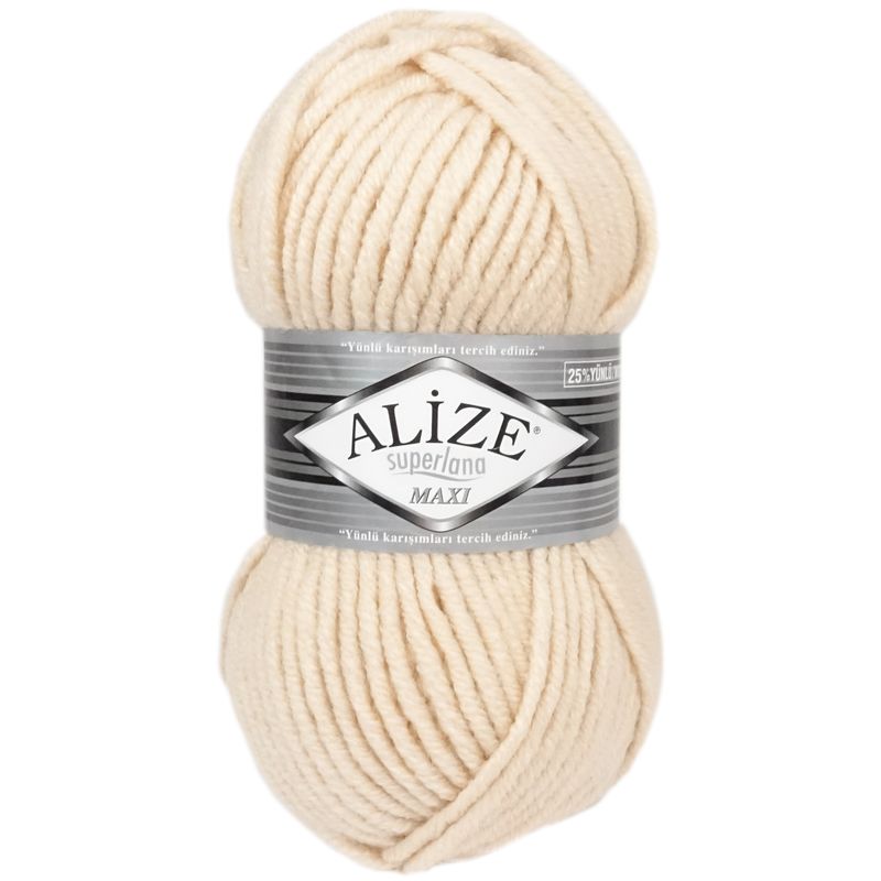 Alize SuperLana Maxi 25% Lana 75% Acrilico Ogni Matassa 100 g 100 m, Lotto di 4 Matasse - 241 Foresta Nera