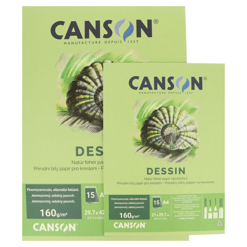 Blok na kreslenie CANSON DESSIN 160g 15 listov - rôzne