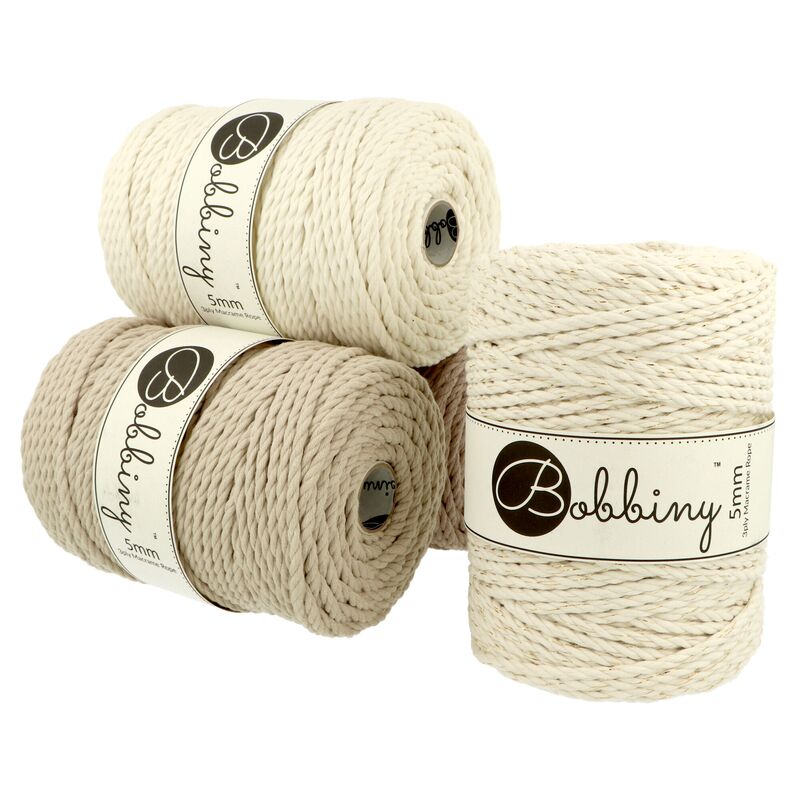 Bobbiny Rope macrame provázek 5mm 690g 100m
