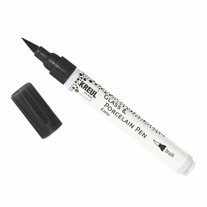 Černé pero na sklo a porcelán KREUL Easy brush
