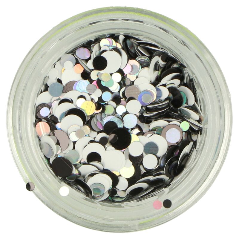 Černobílé třpytky Rossart pop up 3ml