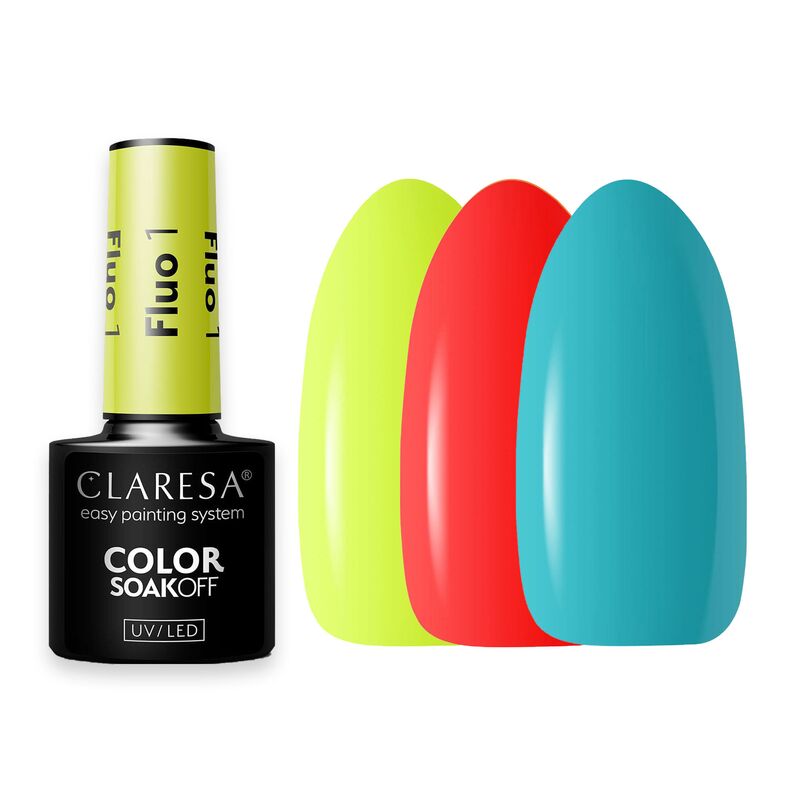 CLARESA hybridní gel lak 5g Fluo - různé barvy
