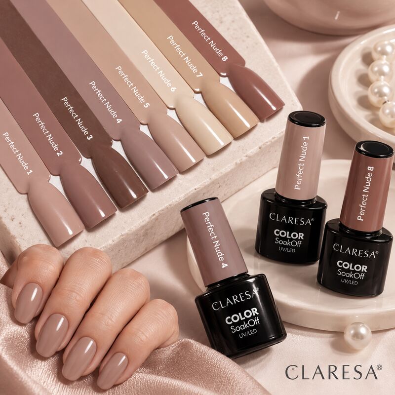 CLARESA hybridní gel lak 5g Perfect nude - různé barvy