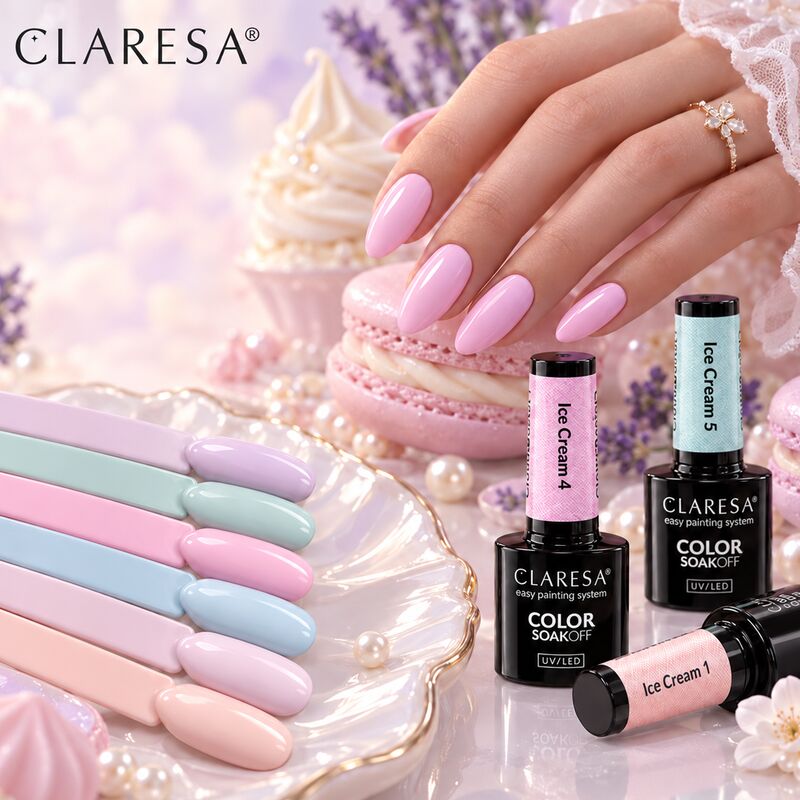 CLARESA hybridní lak 5g Ice cream - různé barvy