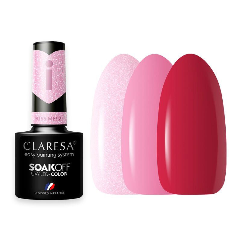 CLARESA hybridní lak 5g Kiss me! - různé barvy