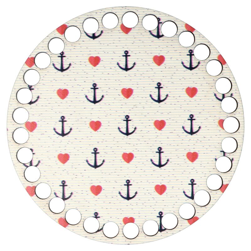 Dřevěné dno na košík Anchor 15cm