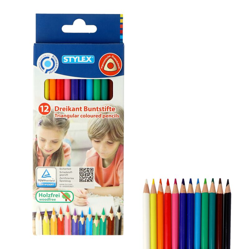 Pastelky trojhranné Stylex 12ks