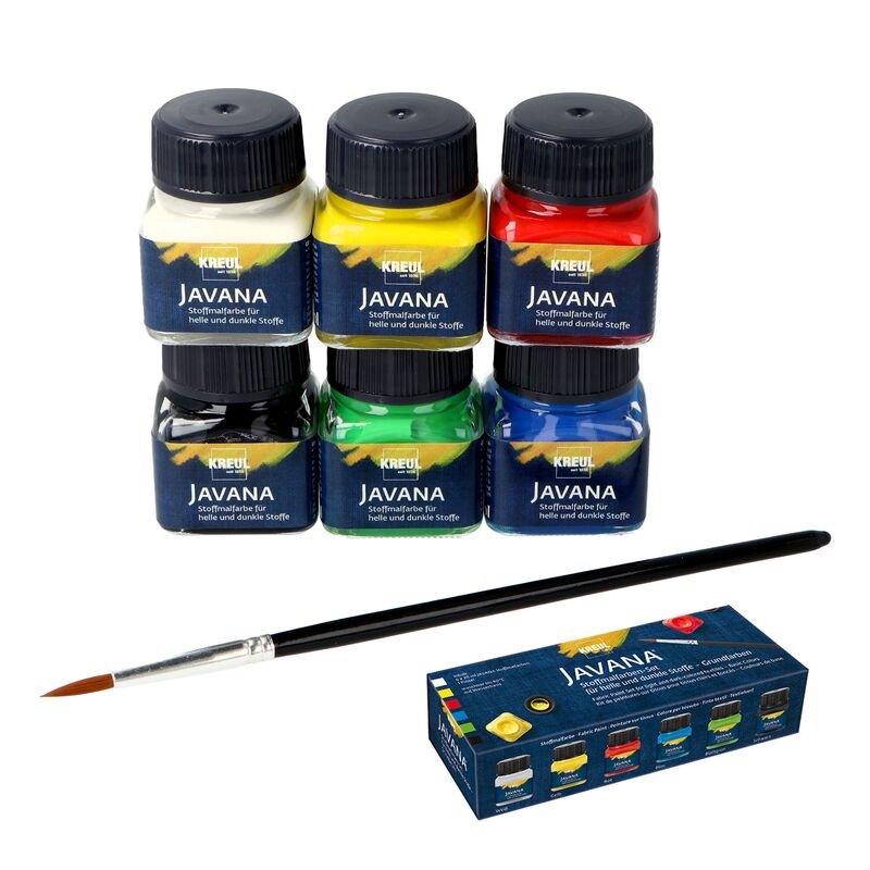 Barvy pro světlé a tmavé textilie JAVANA Basic Colours 6ks
