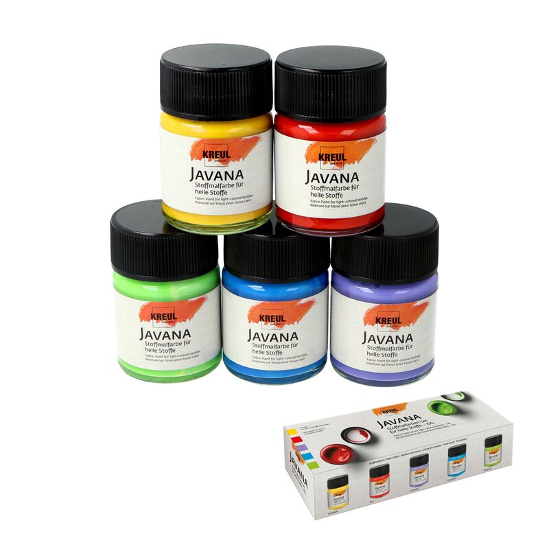 Barvy na světlý textil Javana XXL 5 x 50 ml