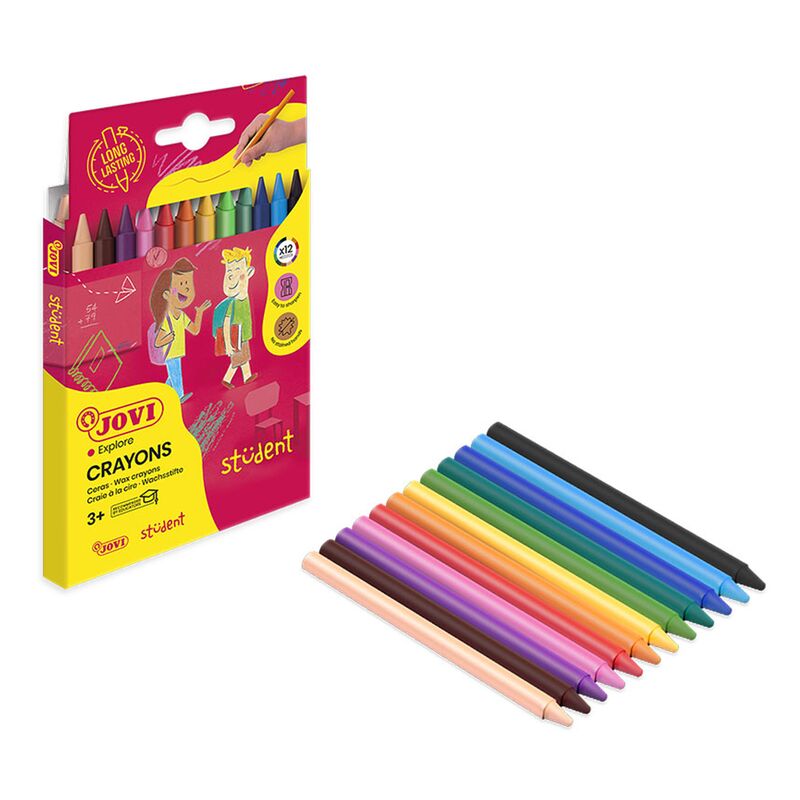 Barevné voskové pastelky JOVI Plasticolor 12ks