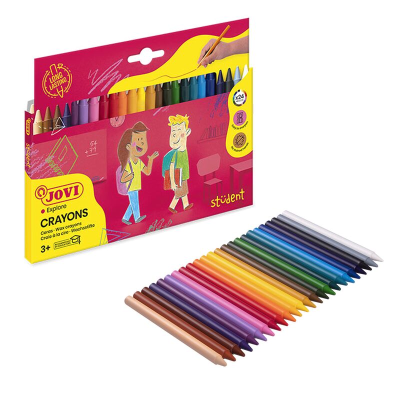 Barevné voskové pastelky JOVI Plasticolor 24ks