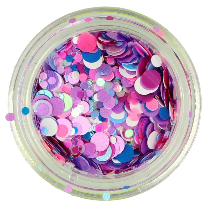 Fialové a bílé třpytky Rossart pop up 3ml