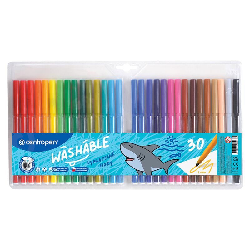 Fixy CENTROPEN 7790 Washable - sada 30 ks