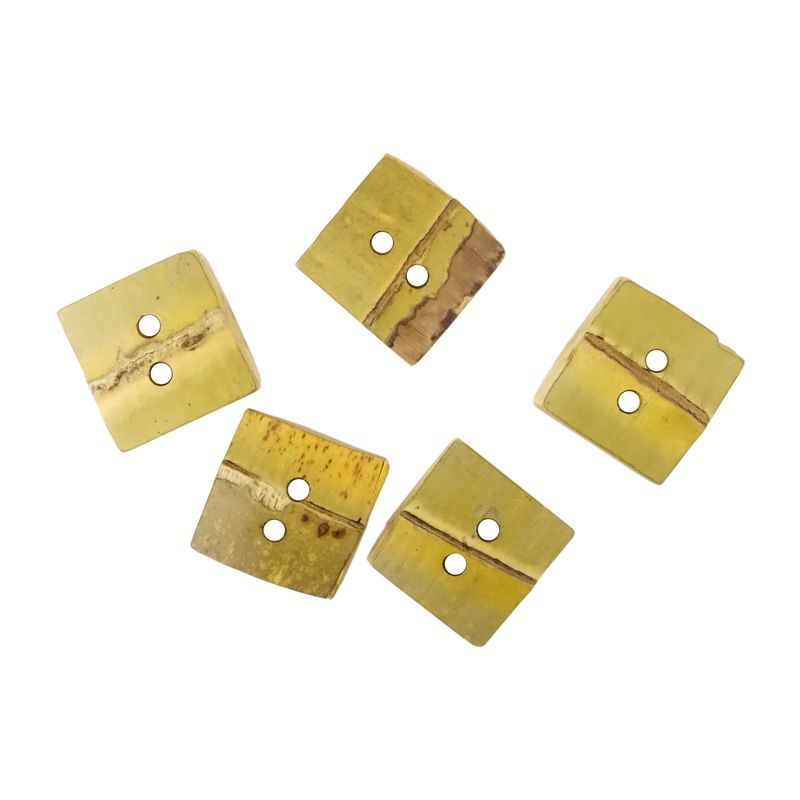 Ideal bambusový knoflík čtvercový 2 x 2 cm 5 kusů