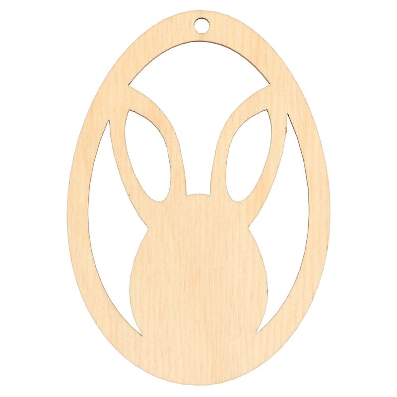 Ideal dřevěné velikonoční vajíčko se zajíčkem 6,3 x 9 cm