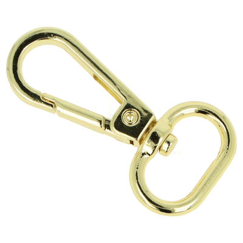 Ideal kovová karabinka světle zlatá 22 mm