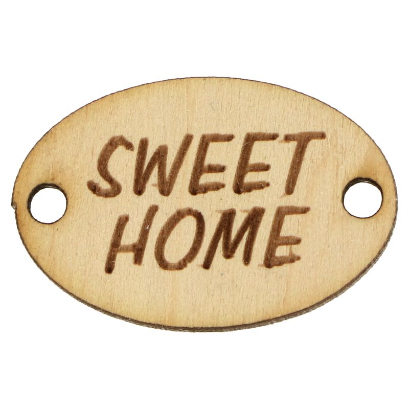 Dřevěná nášivka Ideal Sweet Home 3cm