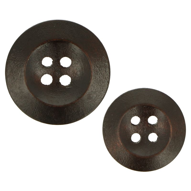 Ideal tmavě hnědý dřevěný knoflík