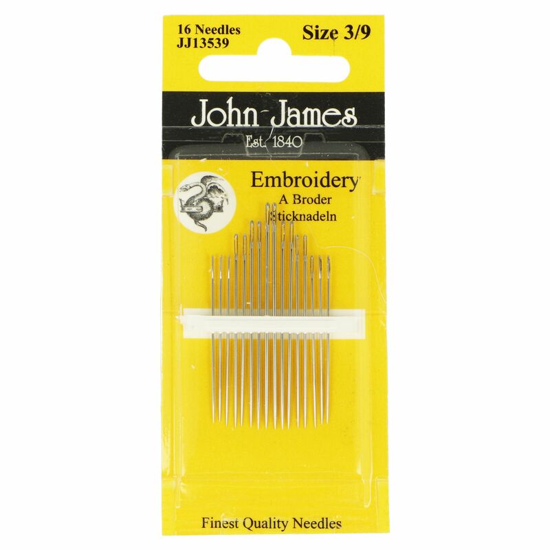 Jemné ruční vyšívací jehly John James 3/9