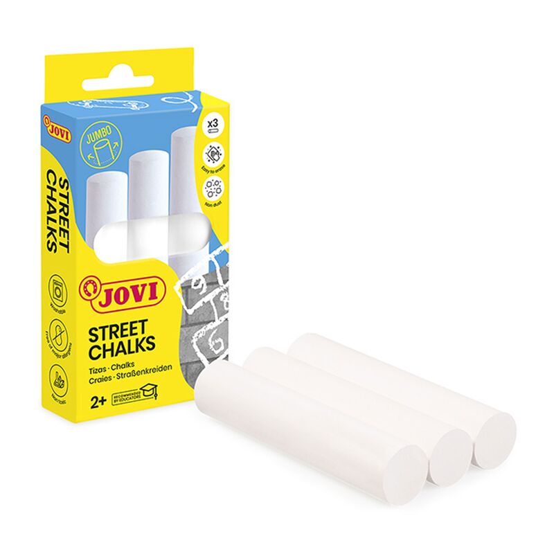 Chodníkové křídy Jumbo JOVI 3ks bílé