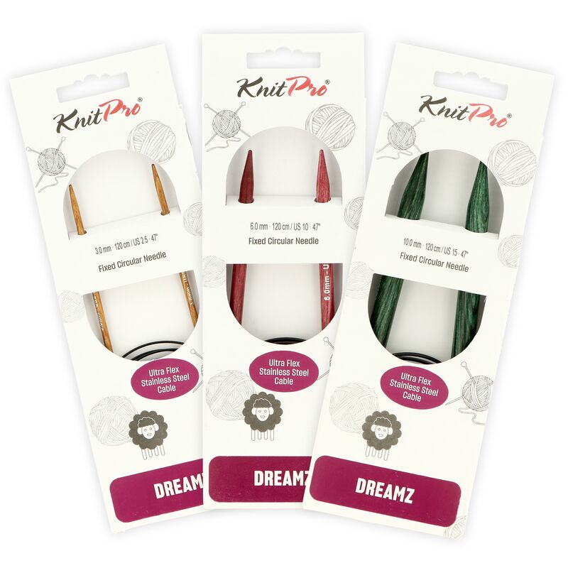KnitPro Dreamz pevné kruhové pletací jehlice 120 cm