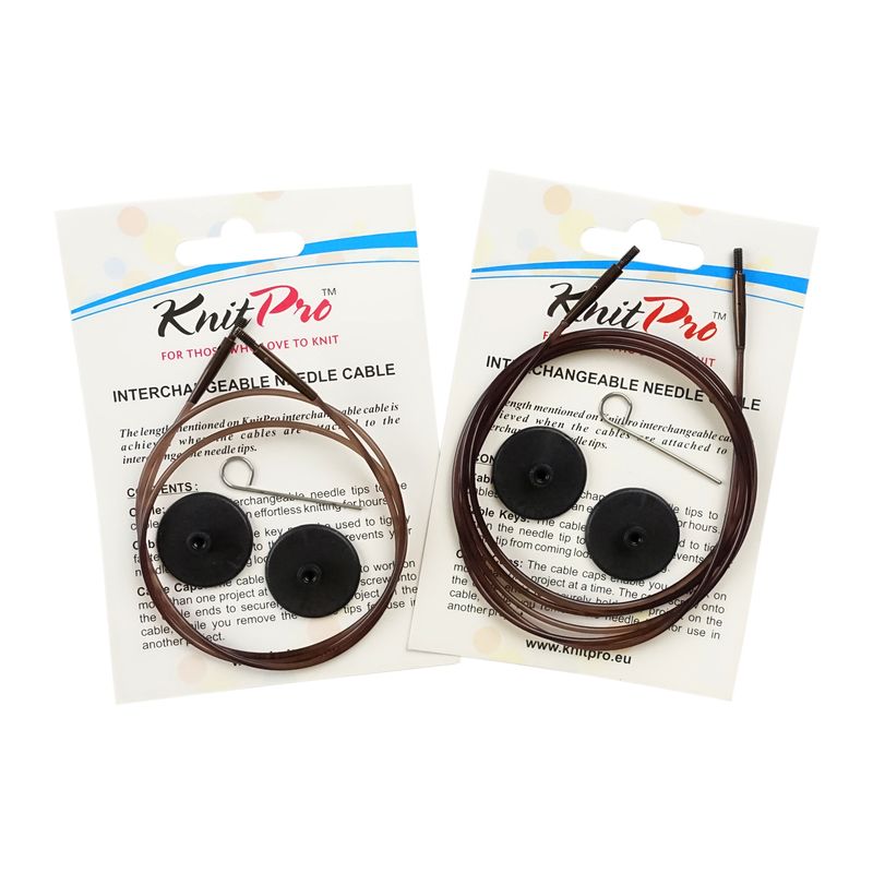 KnitPro Ginger Vyměnitelné lanka hnědé