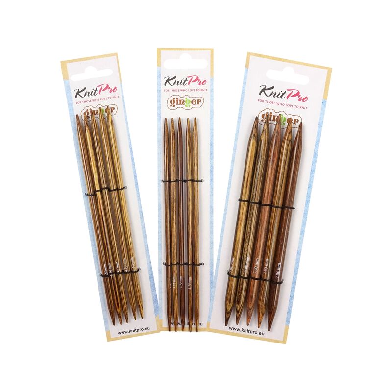 KnitPro Ginger krátké ponožkové jehlice 15 cm