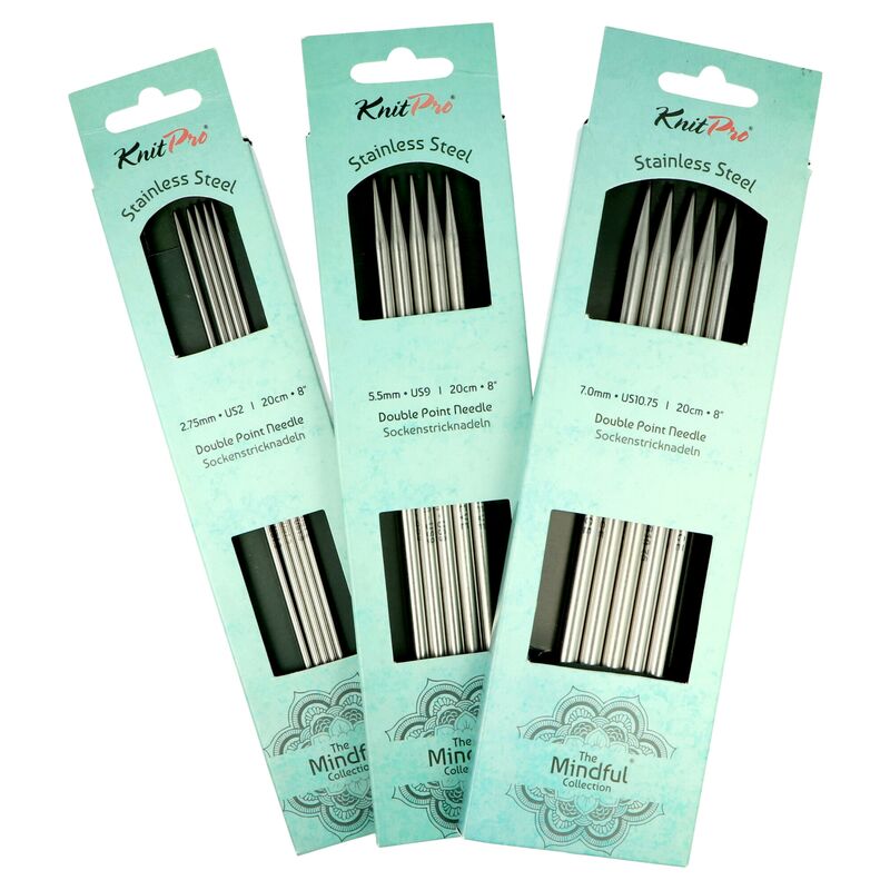 Oboustranné jehlice KnitPro Mindful 20 cm 5 kusů