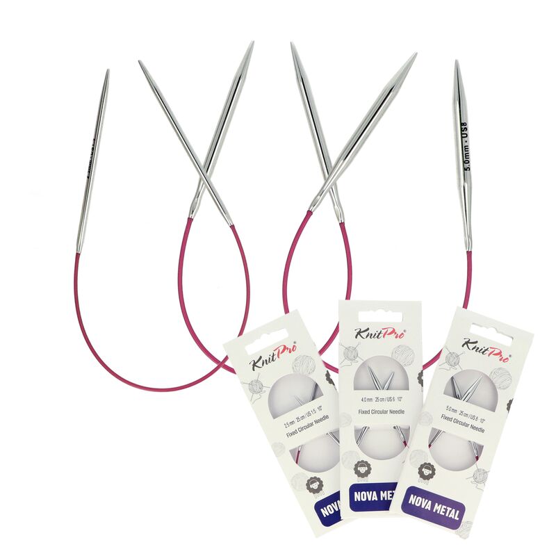 Kruhové jehlice KnitPro Nova Metal 25 cm