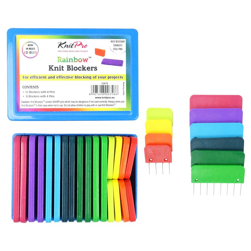 KnitPro Rainbow sada vypínacích blokovačů 20 kusů