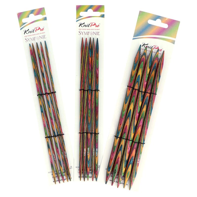 Dřevěné ponožkové jehlice KnitPro Symfonie 20 cm
