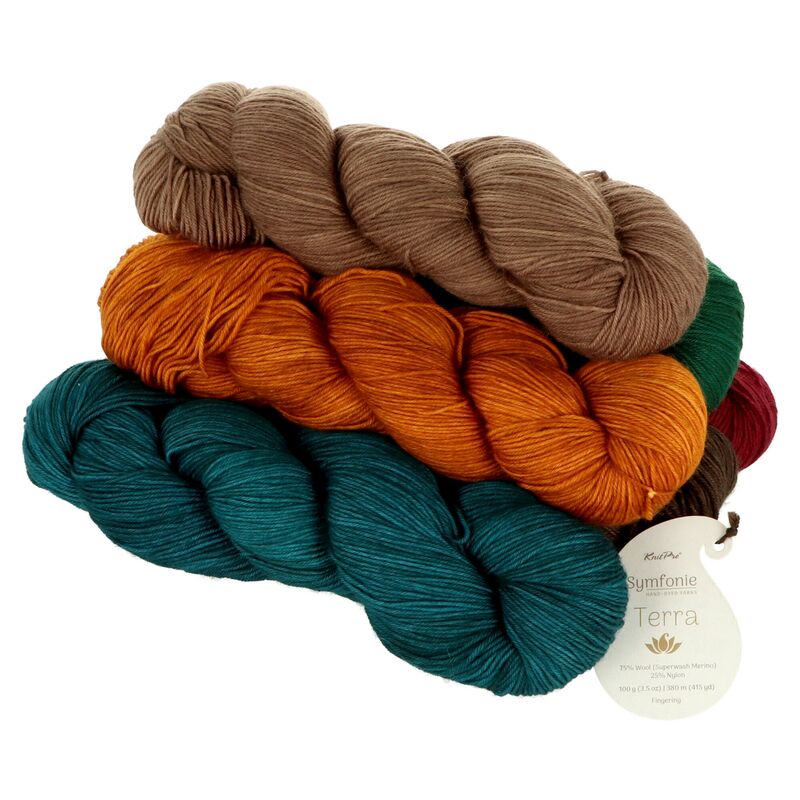 Knitpro Terra Color Symfonie Garn – 100 G / Ca. 380 M, 75% Merino, 25% Polyamid, Maschinenwaschbar, Farbe: Tropical Seascape
