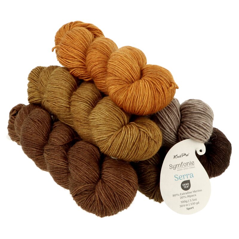 KnitPro Symfonie Yarns Serra – ručně barvená merino příze s alpakou 100g 304m