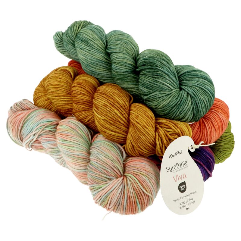 KnitPro Symfonie Yarns Viva – ručně barvená merino příze 100g 220m
