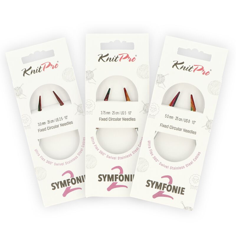 KnitPro Symfonie2 kruhové pletací jehlice 25 cm