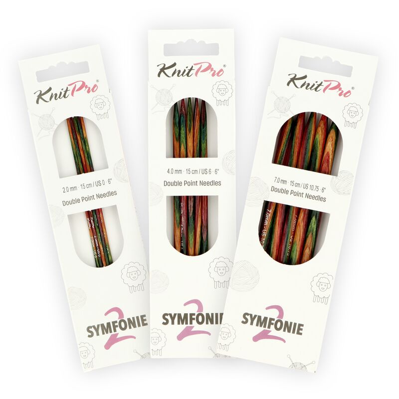 KnitPro Symfonie2 ponožkové jehlice 15 cm