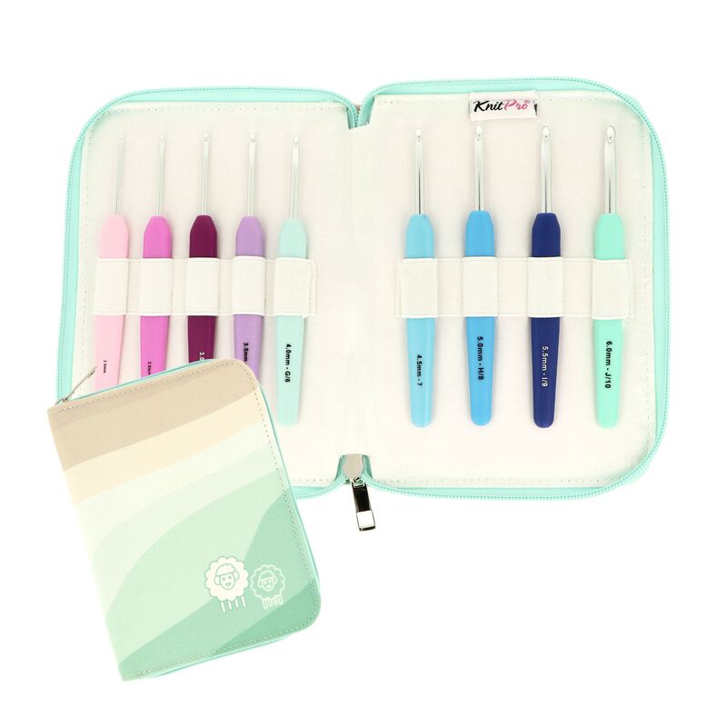 Sada hliníkových háčků KnitPro Waves Deluxe 9ks