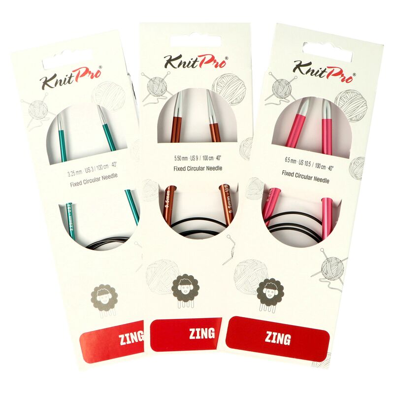 Kruhové kovové jehlice KnitPro Zing 100 cm