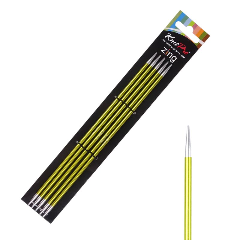 Ponožkové kovové jehlice Knitpro Zing 20 cm 3,5 mm