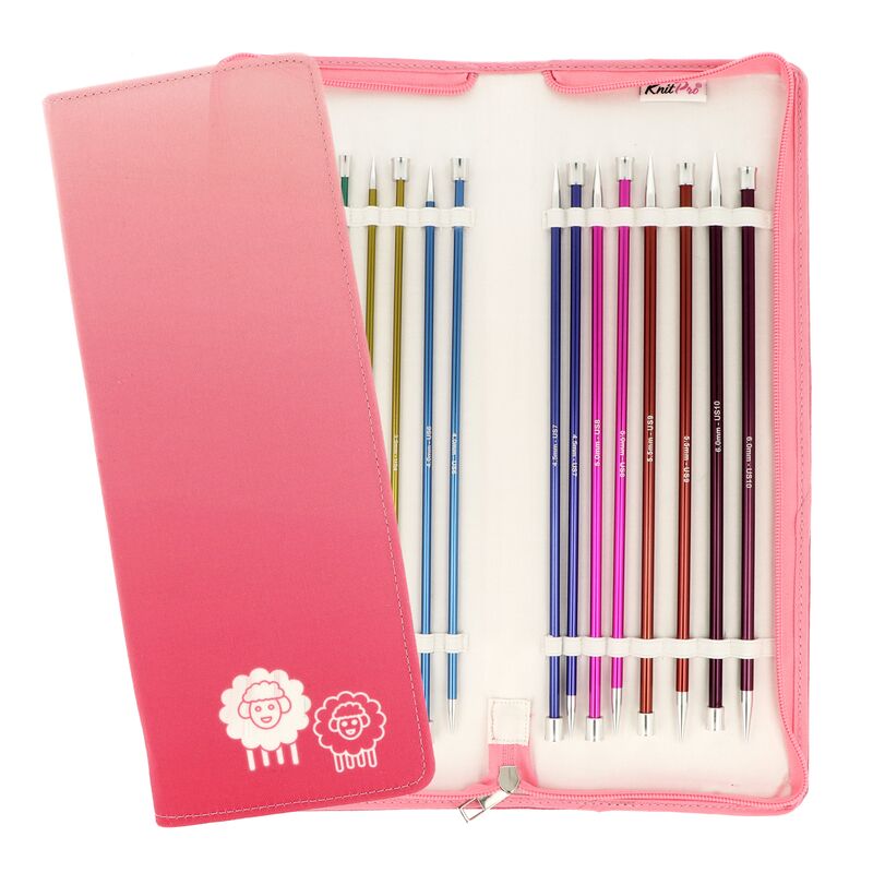 Sada kovových jehlic KnitPro Zing 25 cm 8 párů